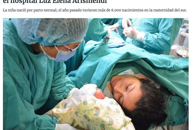 A las 00:05 nació la primera bebé del 2023 en Quito, en el hospital Luz Elena Arismendi