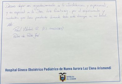 Carta de agradecimiento